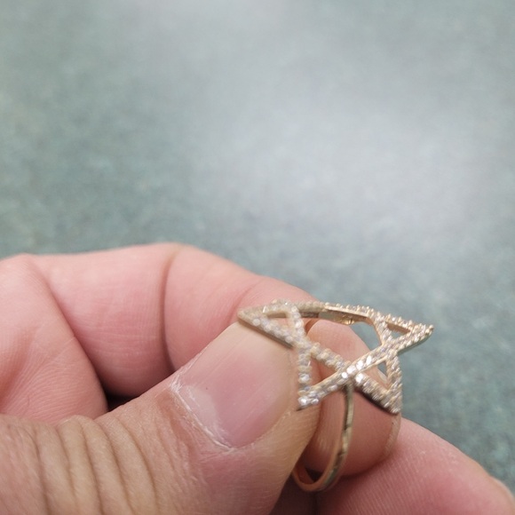 New 14K Yellow Gold CZ Star of David Ring size 5 6 7 8 9 - Picture 4 of 6